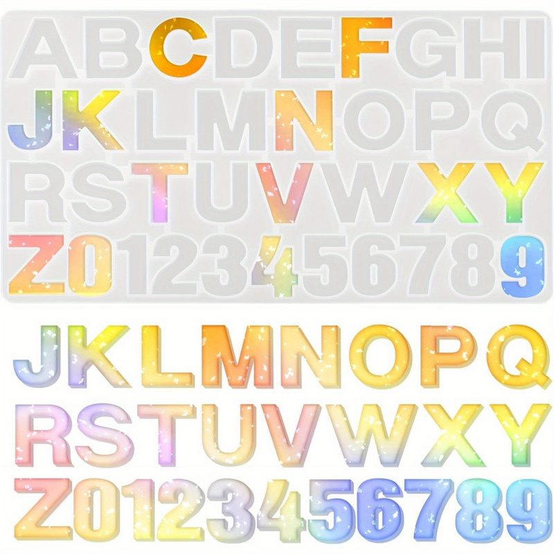 Resin Art Letters - 1 Silicone letter mold、Epoxy resin letter