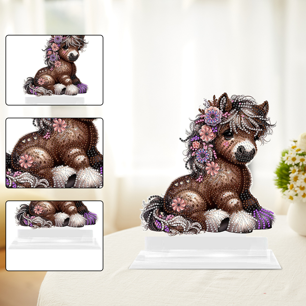 Resin Art Table Top - Acrylic Flower Pony Table Top Diamond