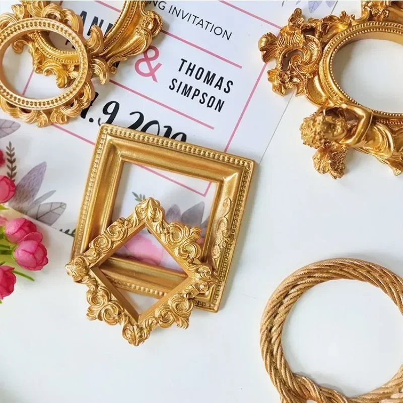 Resin Art Foto - INS Gold Silver Retro Photo Frame