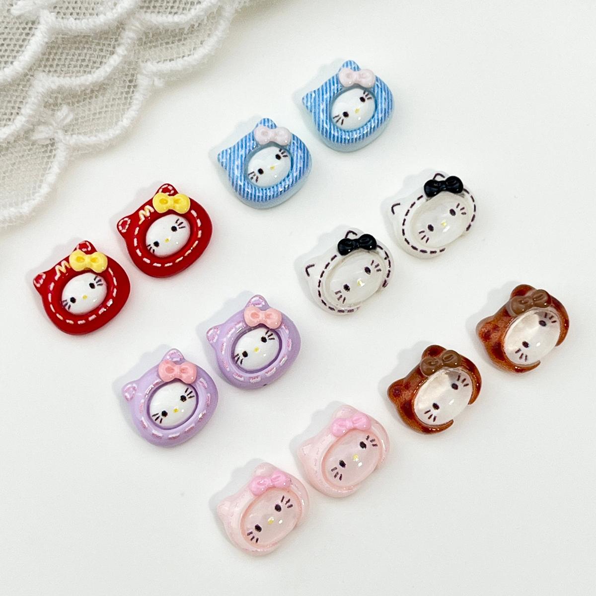 Resin Art Phone Case - 20Pcs Sweet Lovely Hello Kitty Colorful