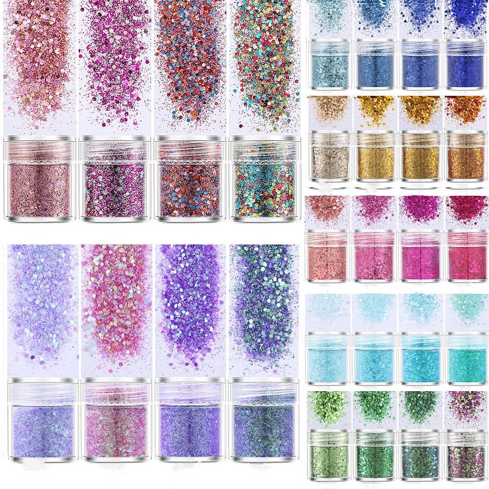 Resin Art Letters - SNASAN 4Pcs Color Superfine Glitters Powder