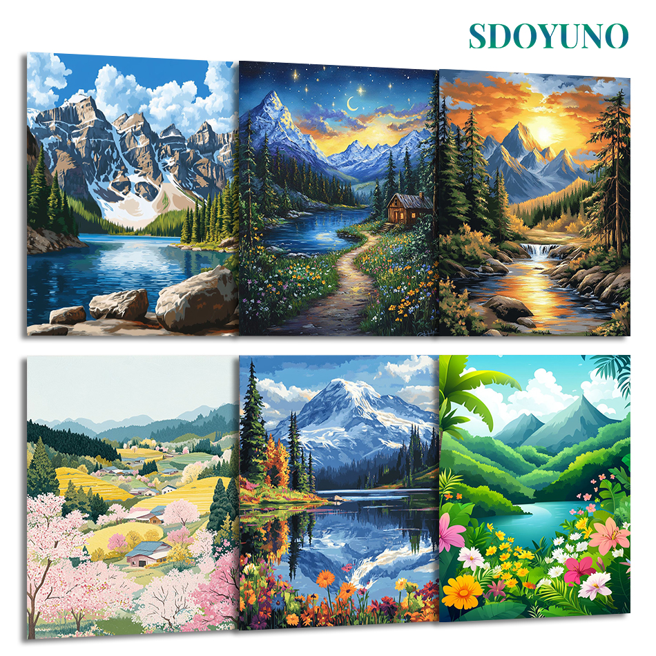 Resin Art Kits For Adults - 2026 Painting By Acrylic Number Mountain