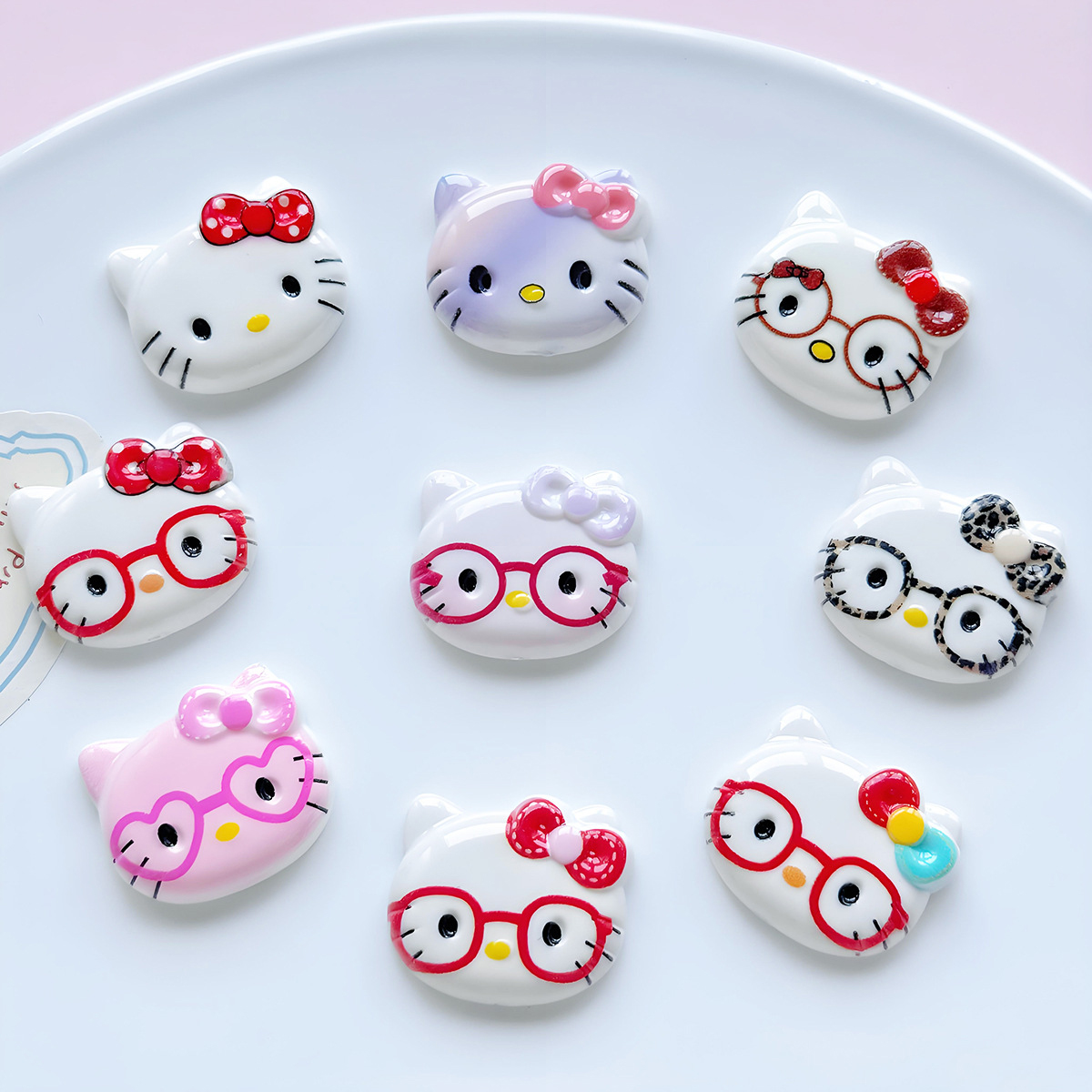 Resin Art Phone Case - 10Pcs Sanrio KT Cat Resin Accessories