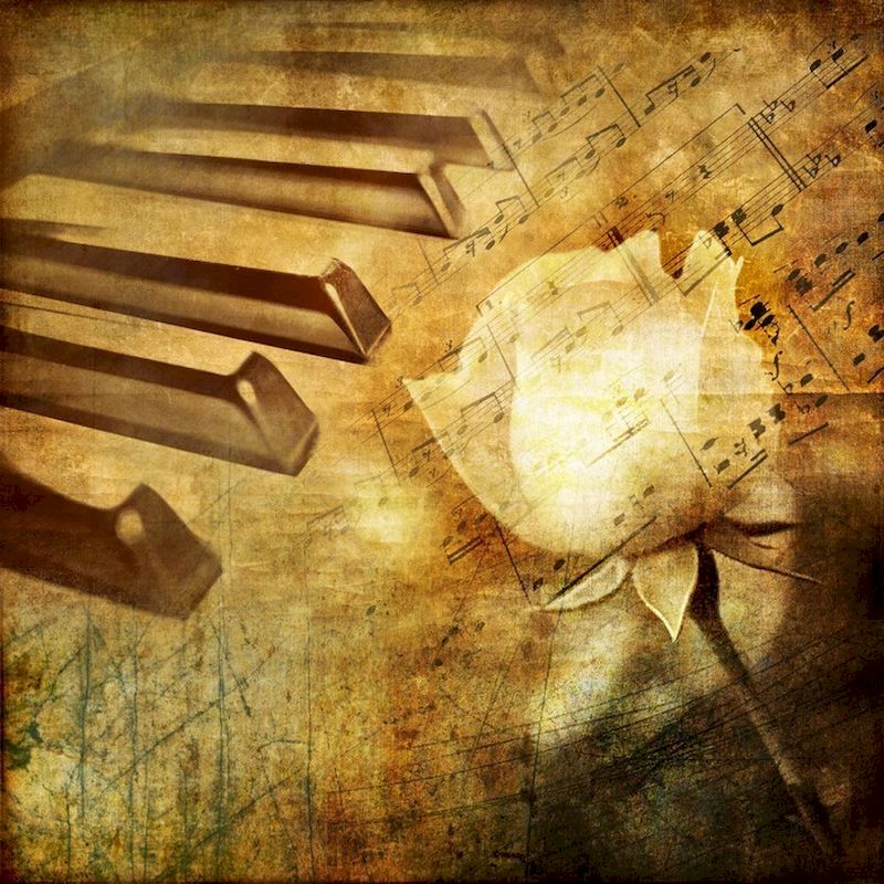 Resin Art Kits For Adults - GATYZTORY Piano Rose Diamond Painting Kits
