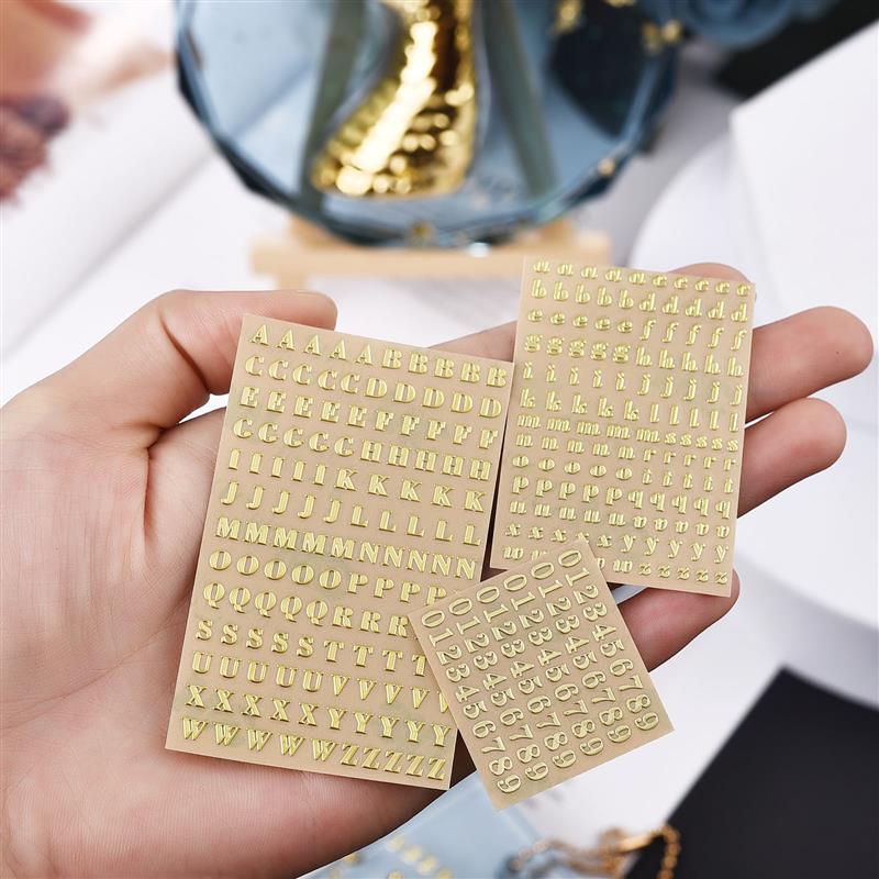Resin Color Paste - 3/4.5/7/9mm Metal Color Stickers Letters Alphabet
