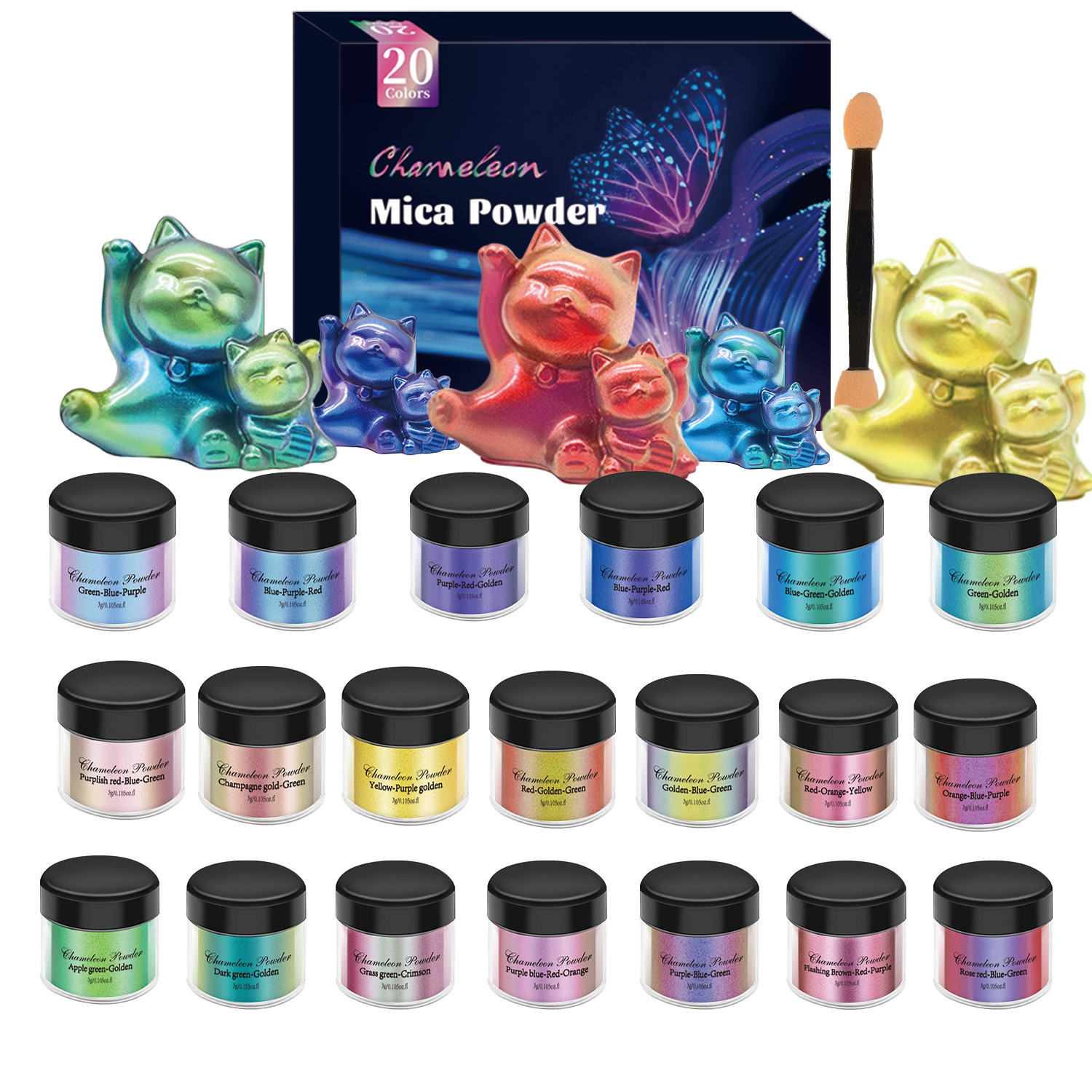 10/20pcs Mirror Chameleons Pig - Resin Art Letters incelemesi ve fiyatı