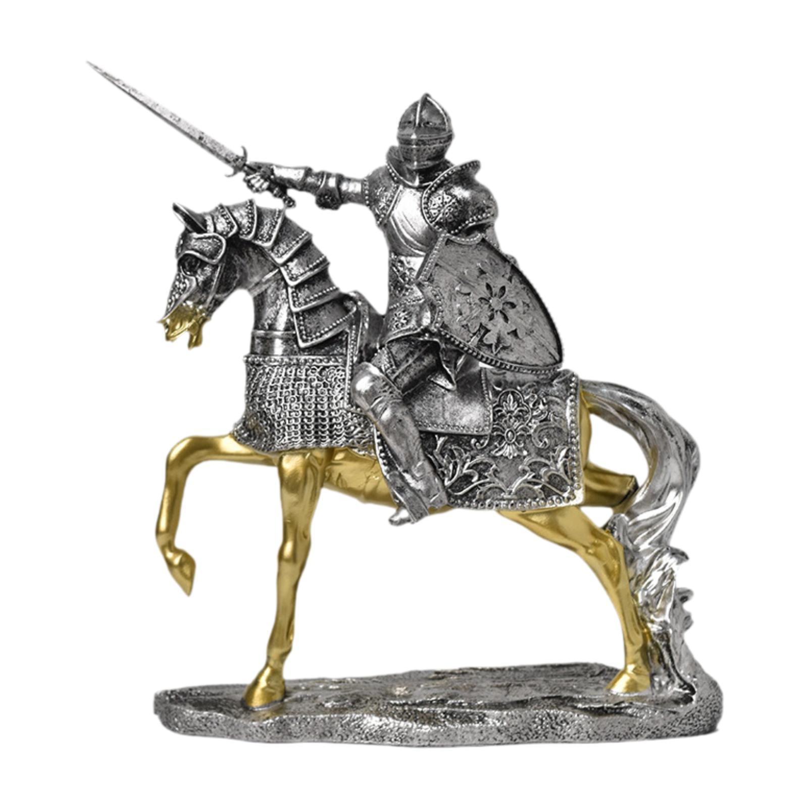 Knight Horse Statue Retro Vint - Resin Art Table Top incelemesi ve fiyatı