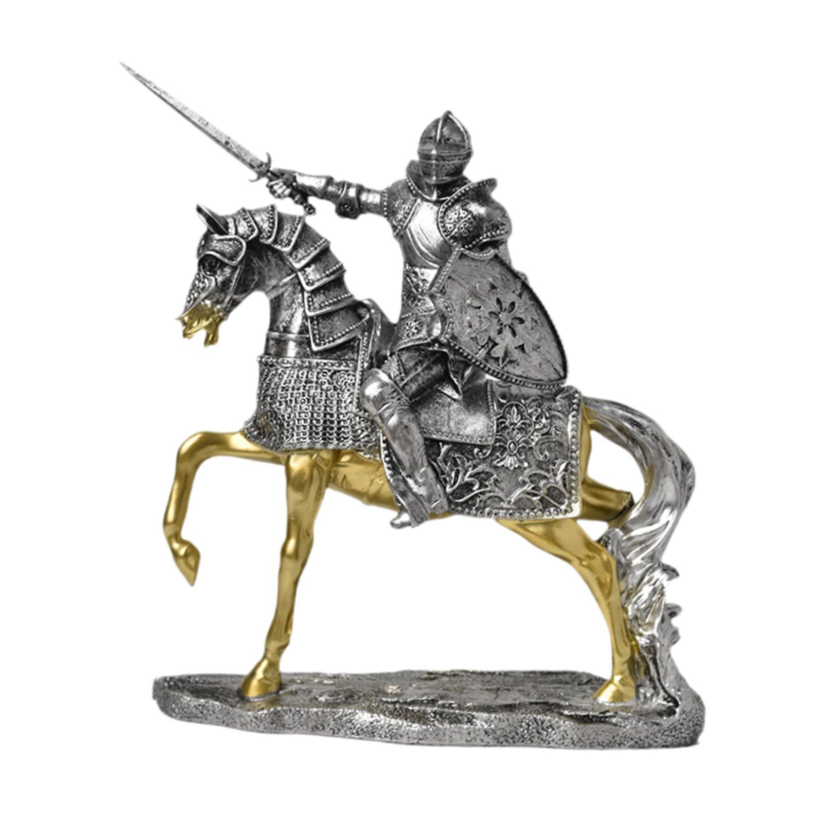 Knight Horse Statue Retro Vint - Resin Art Table Top incelemesi ve fiyatı