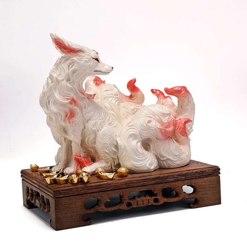 Nine-tailed fox ornaments fox  - Resin Art Gift For Birthday incelemesi ve fiyatı