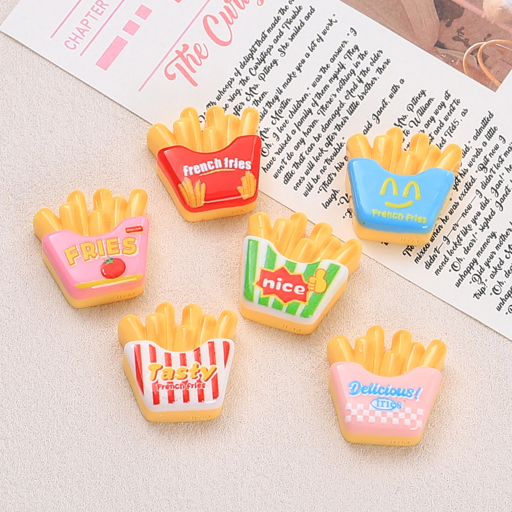 10PCS Cartoon French Fries Pla - Resin Art Phone Case incelemesi ve fiyatı