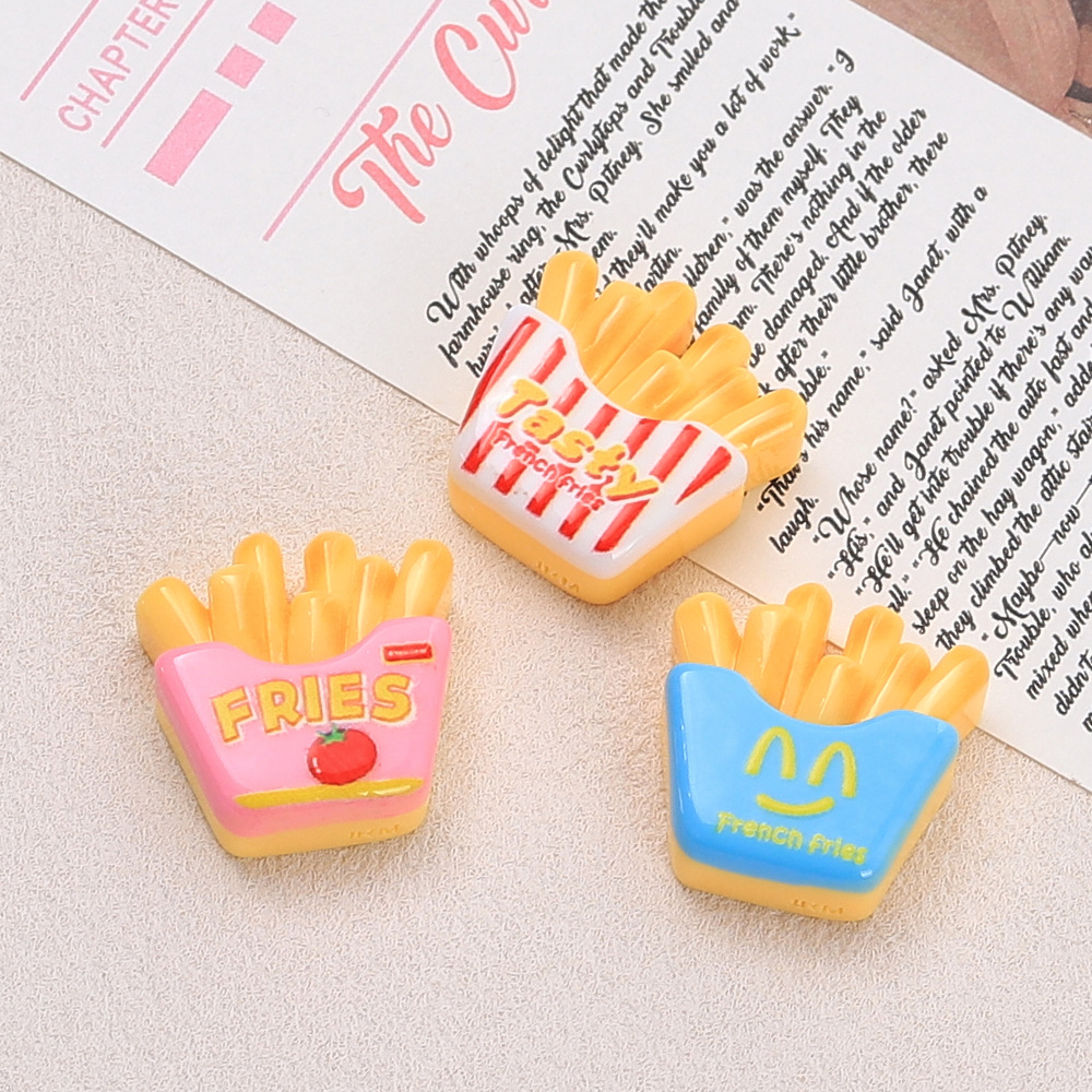 10PCS Cartoon French Fries Pla - Resin Art Phone Case incelemesi ve fiyatı