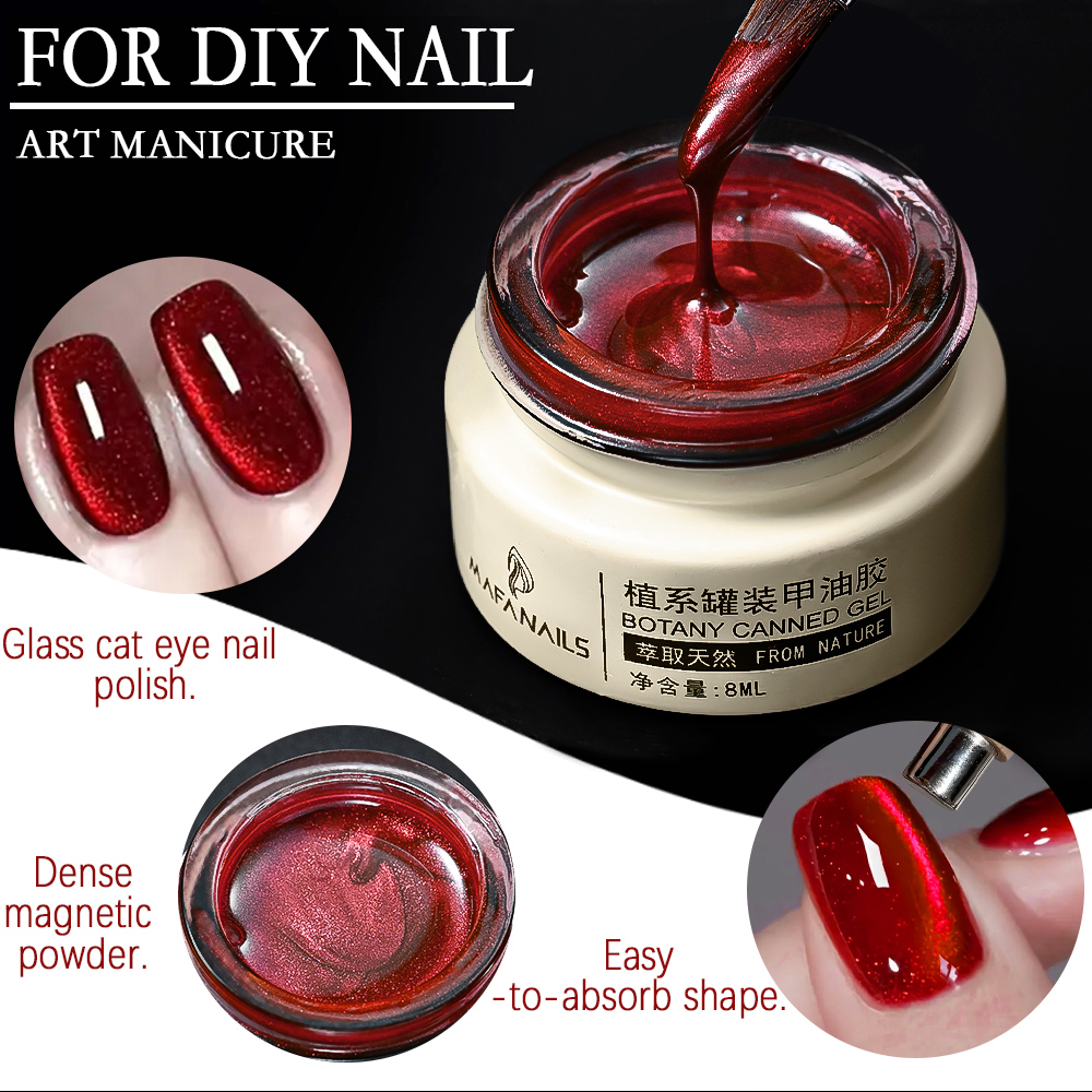 8ml Ruby Red Cat Eye Gel Nail  - Resin Color Paste incelemesi ve fiyatı