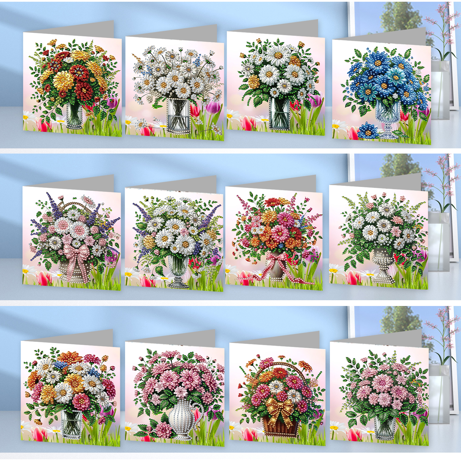 12 Packs DIY Diamond Painting  - Resin Art Kits For Adults incelemesi ve fiyatı