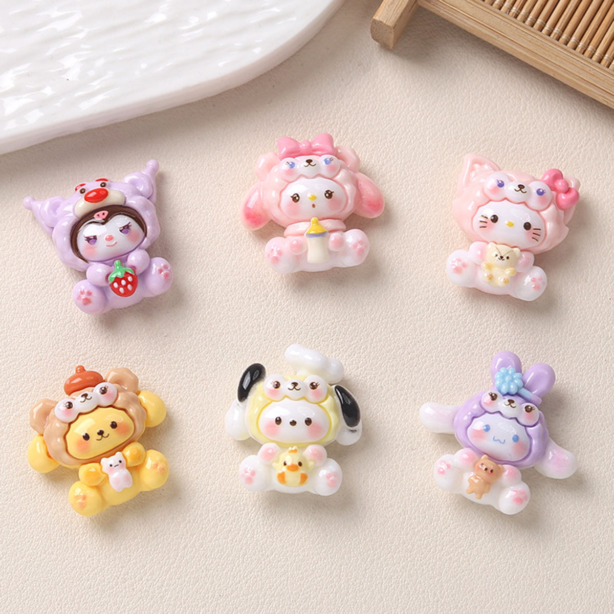 10Pcs Resin Flatback Cabochons - Resin Art Phone Case incelemesi ve fiyatı