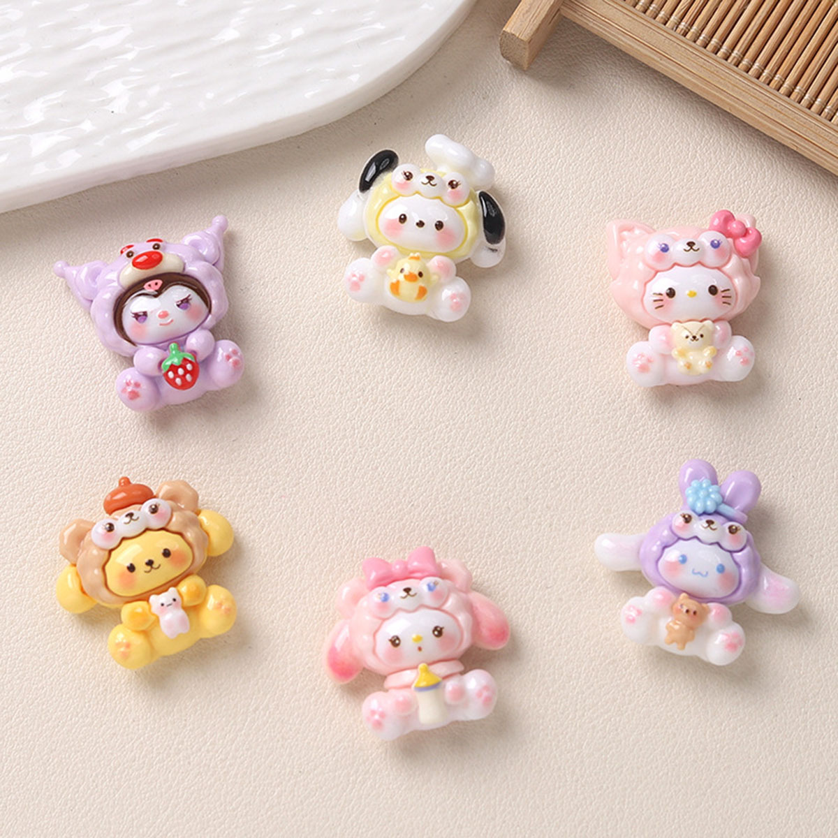 10Pcs Resin Flatback Cabochons - Resin Art Phone Case incelemesi ve fiyatı