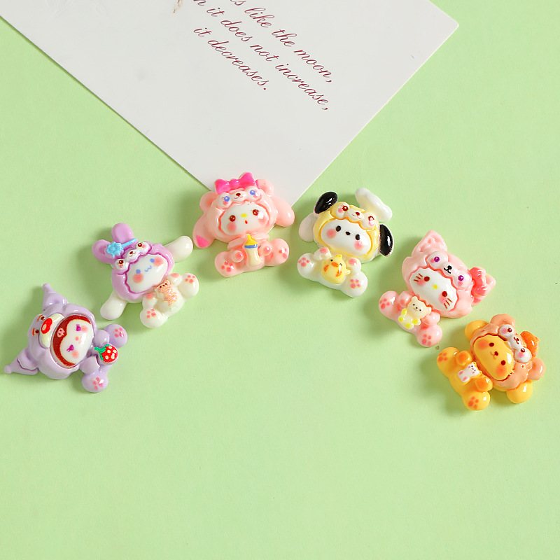 18/20PCS Cute Cartoon Animals  - Resin Art Phone Case incelemesi ve fiyatı