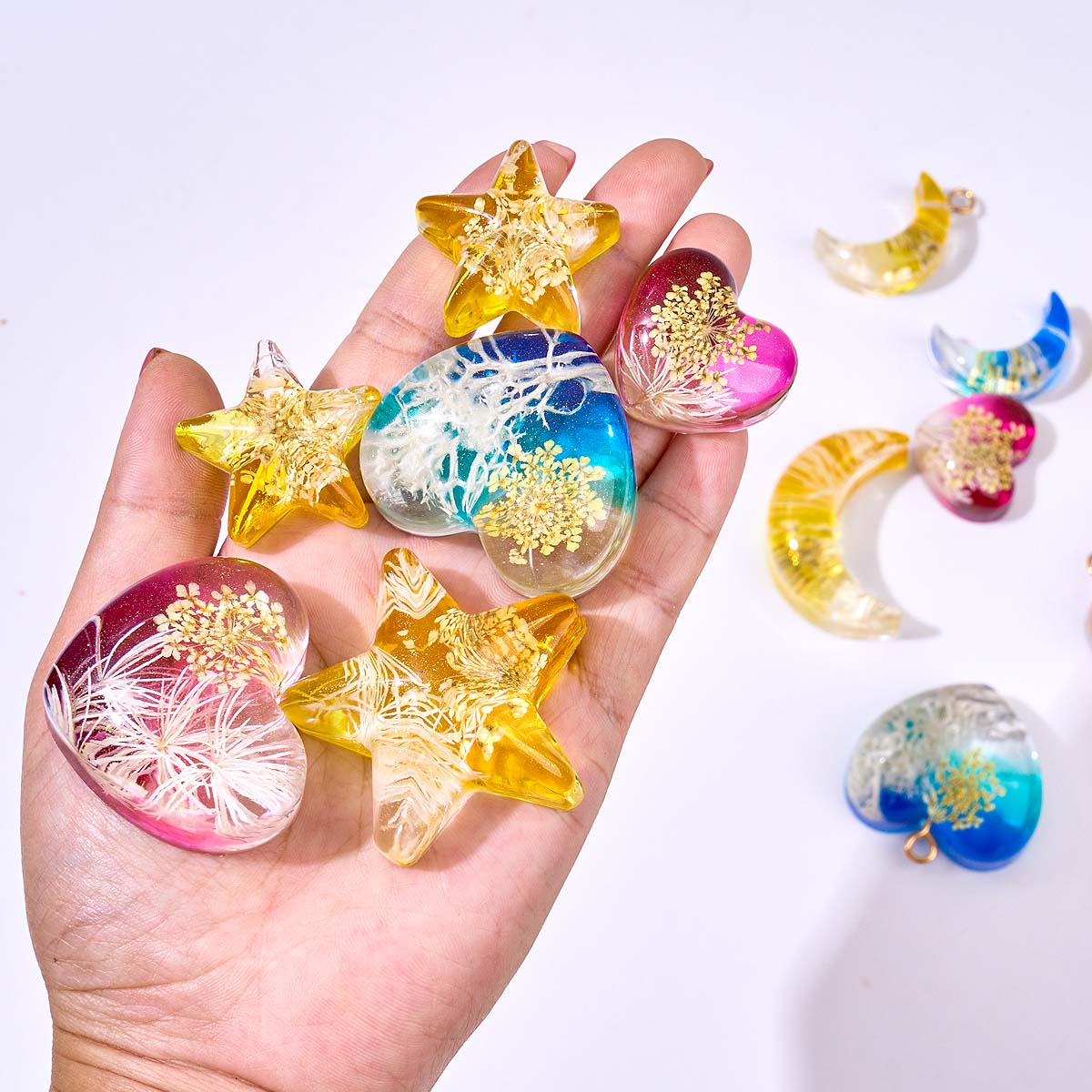 Heart Star Moon Pendant Silico - Resin Art Letters incelemesi ve fiyatı