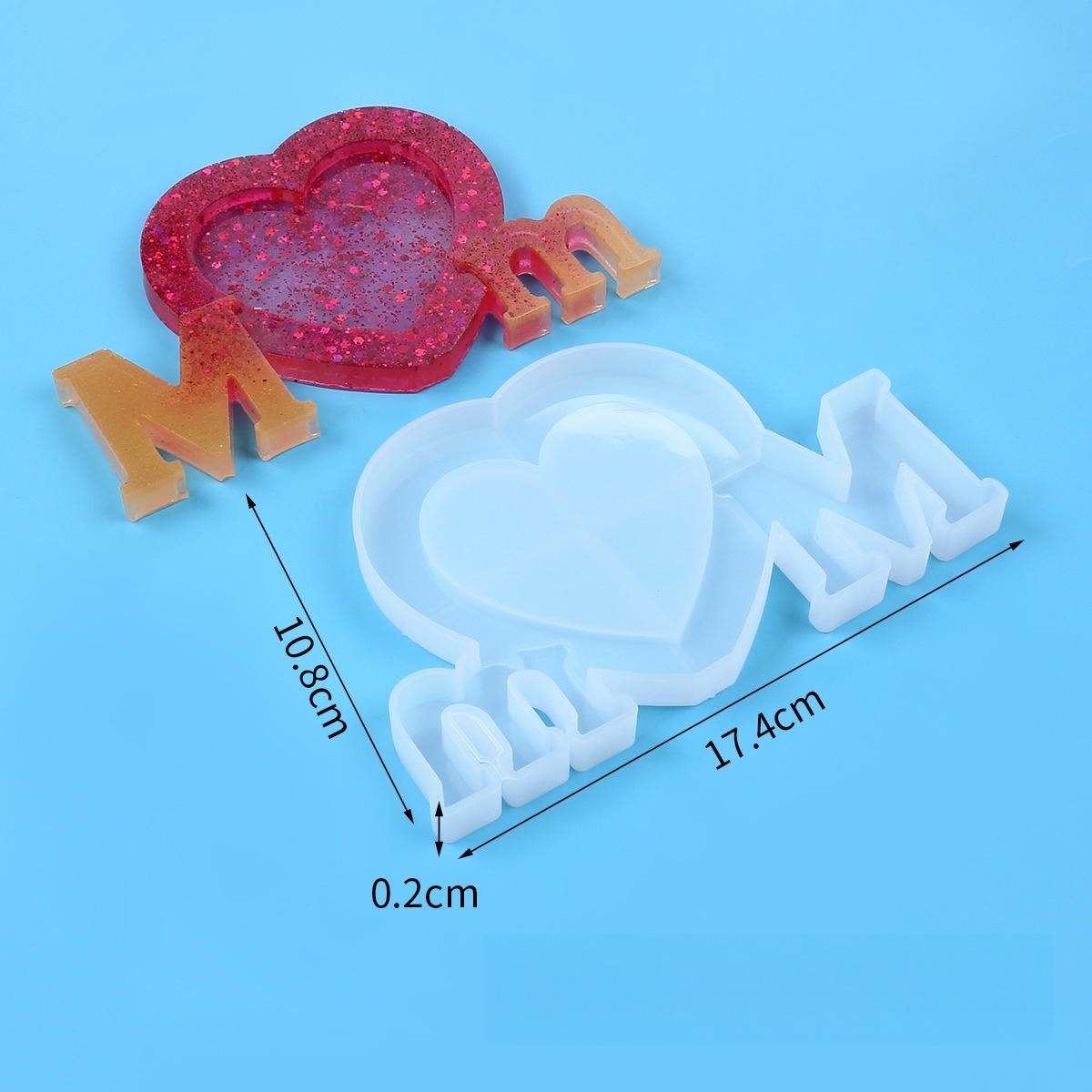 Letter Mm Epoxy Resin Silicone - Resin Art Letters incelemesi ve fiyatı