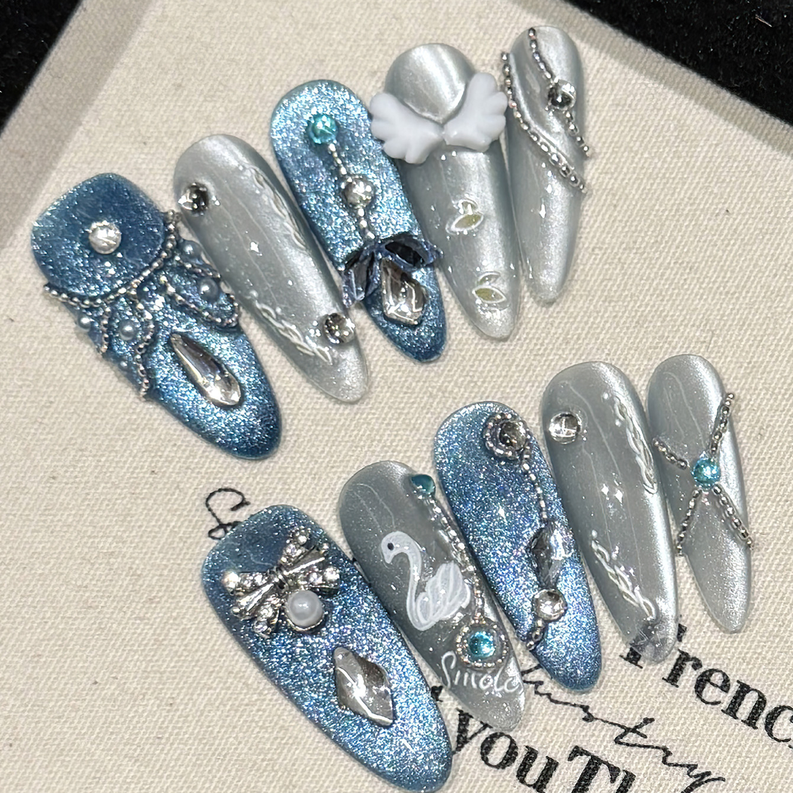 10Pcs White Swan Handmade Fals - Resin Art Glitter incelemesi ve fiyatı