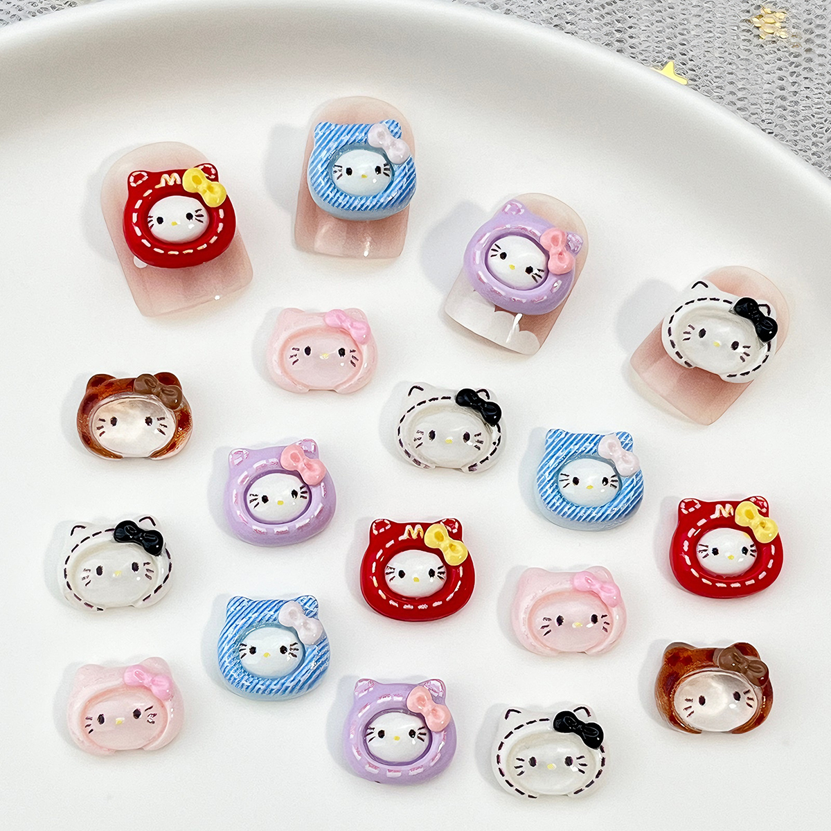 20Pcs Sweet Lovely Hello Kitty - Resin Art Phone Case incelemesi ve fiyatı