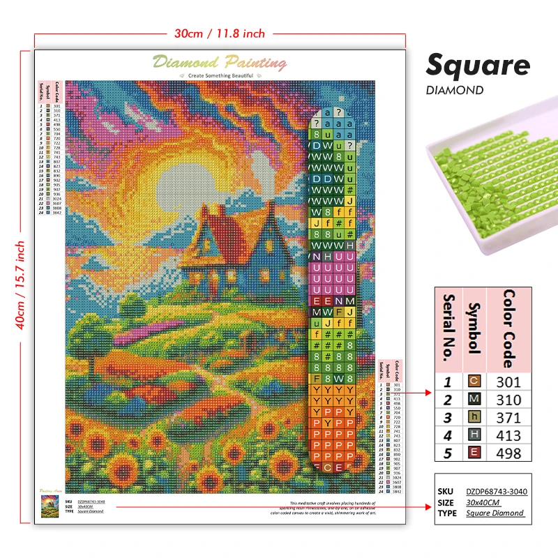 1pc frameless 5D DIY Diamond P - Resin Art Kits For Adults incelemesi ve fiyatı