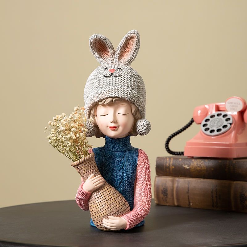 Modern Girl Vase Bag Vase Room - Resin Art Gift For Birthday incelemesi ve fiyatı