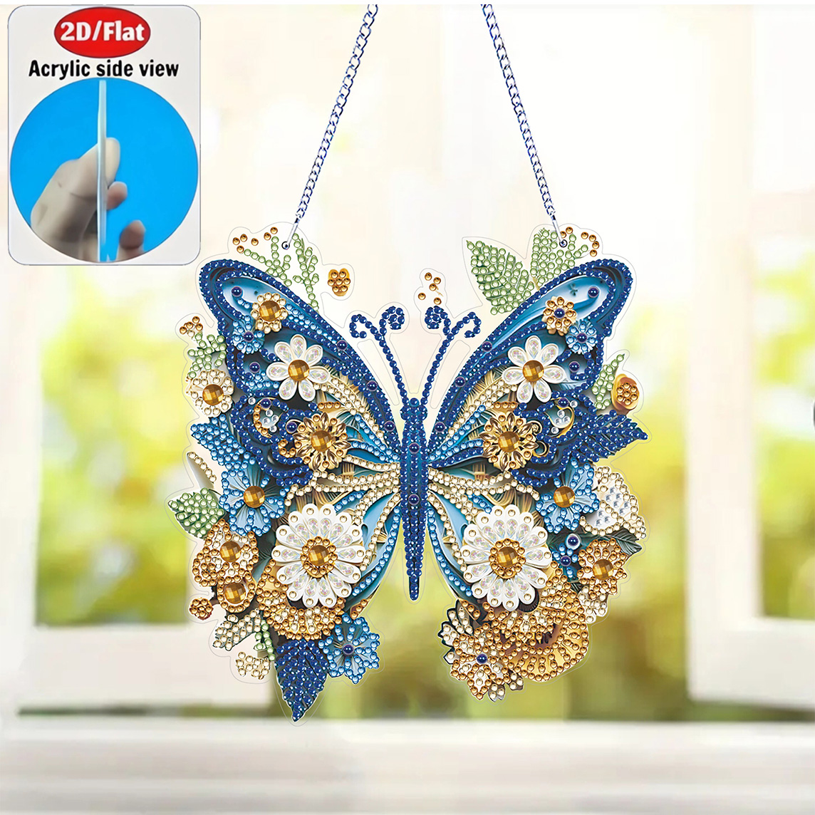 2D Flat Butterfly Ornament Acr - Resin Art Gift For Birthday incelemesi ve fiyatı
