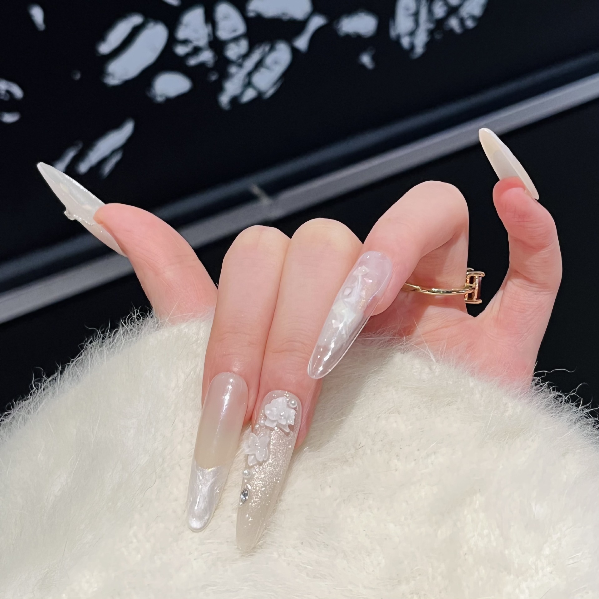 Press On Nails 10PCS Purple Fa - Resin Art Glitter incelemesi ve fiyatı