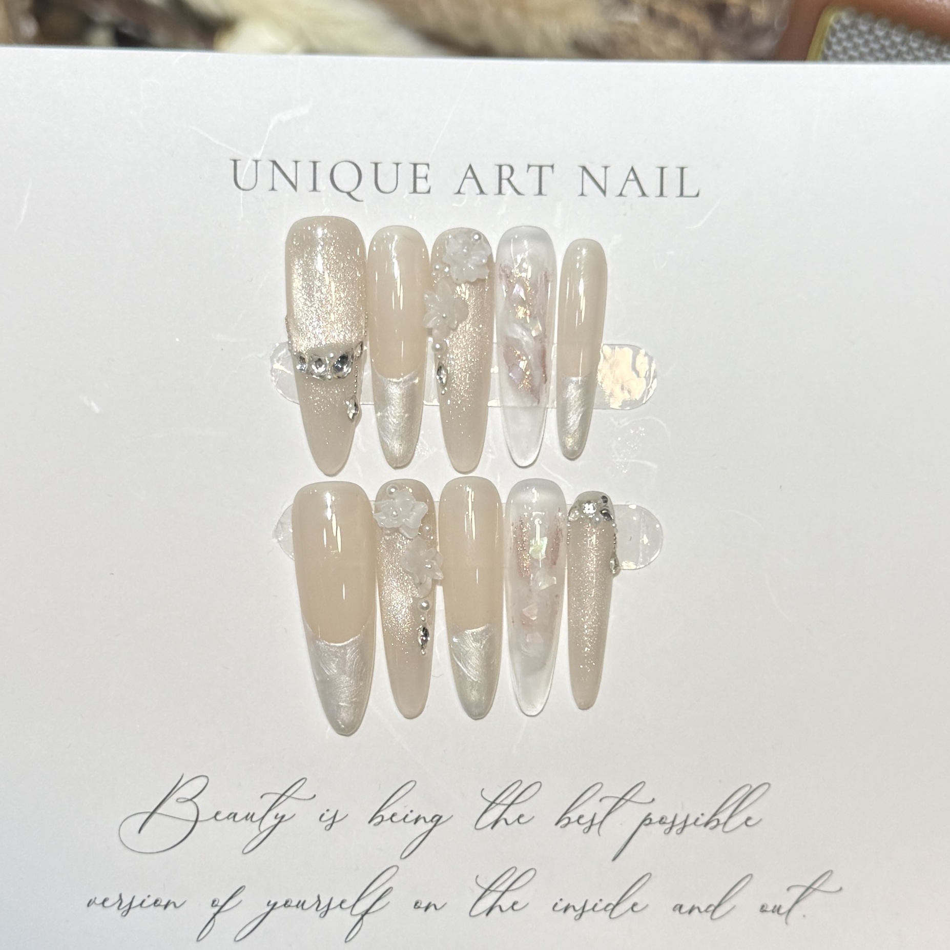 Press On Nails 10PCS Purple Fa - Resin Art Glitter incelemesi ve fiyatı