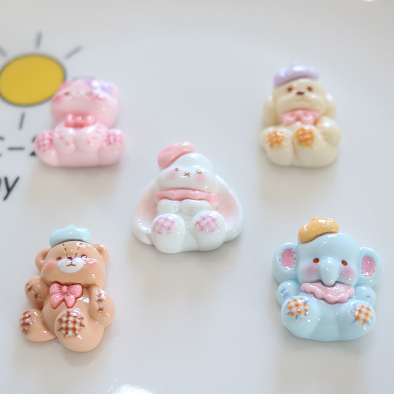 10pcs Cartoon shiny animal lon - Resin Art Phone Case incelemesi ve fiyatı