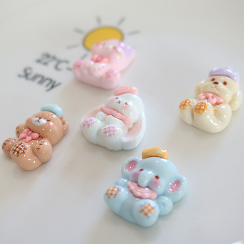 10pcs Cartoon shiny animal lon - Resin Art Phone Case incelemesi ve fiyatı