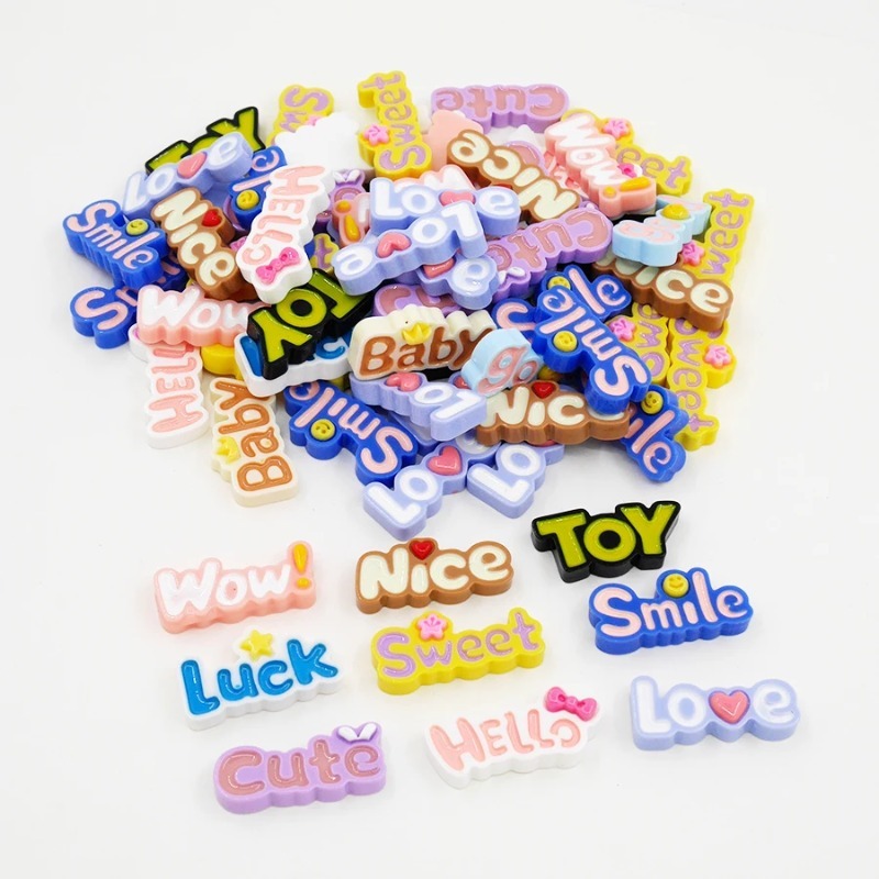 10Pcs Cute Flat Back Wow Luck  - Resin Art Phone Case incelemesi ve fiyatı