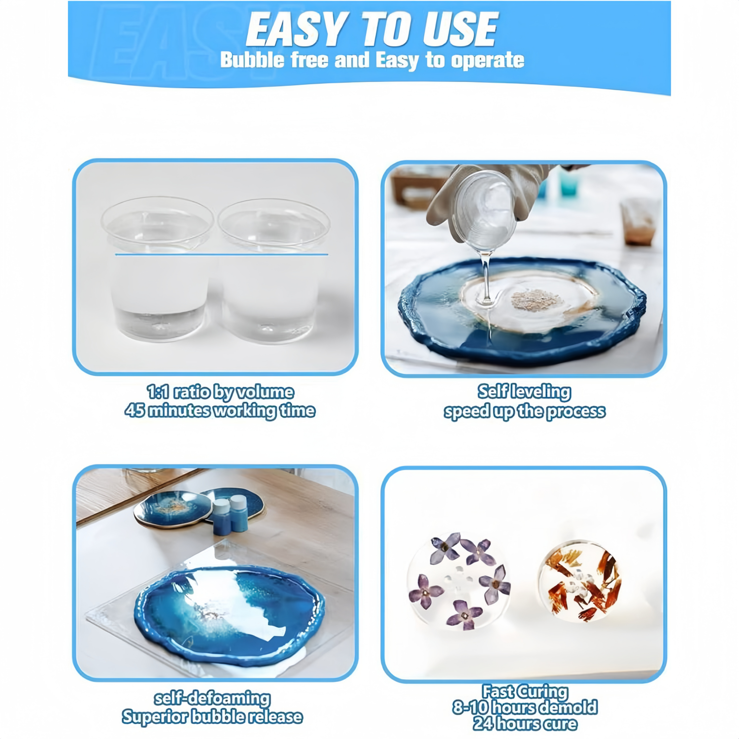 16.9oz Clear Epoxy Resin Kit C - Resin Art Table Top incelemesi ve fiyatı