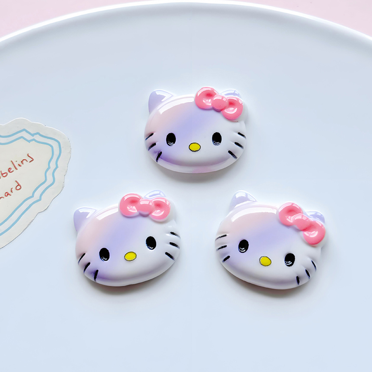 10Pcs Sanrio KT Cat Resin Acce - Resin Art Phone Case incelemesi ve fiyatı