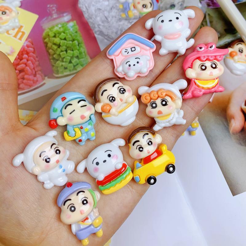 10Pcs/set Crayon Shin-chan Cro - Resin Art Phone Case incelemesi ve fiyatı