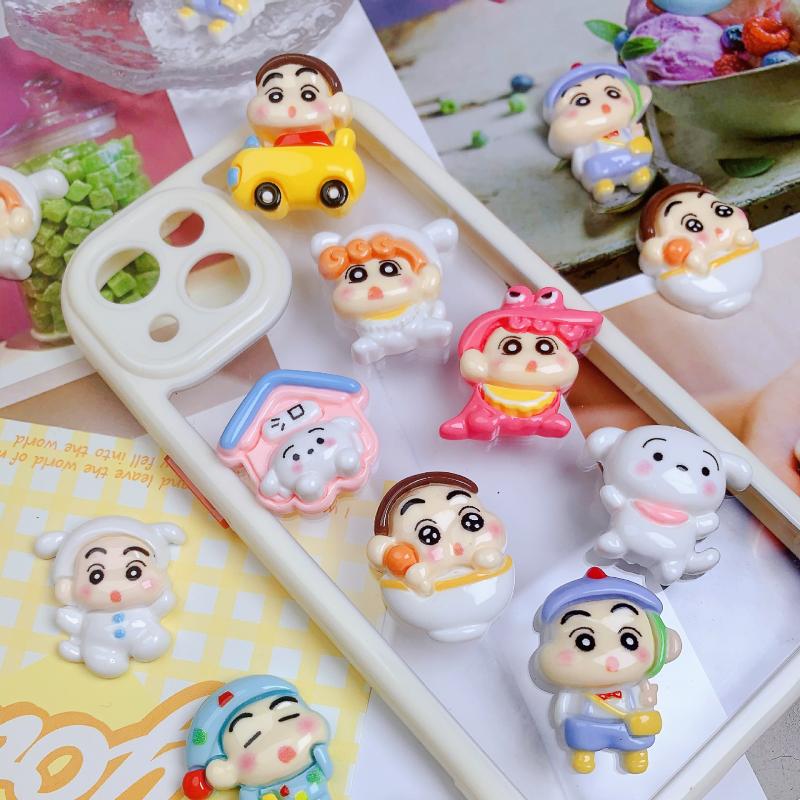 10Pcs/set Crayon Shin-chan Cro - Resin Art Phone Case incelemesi ve fiyatı