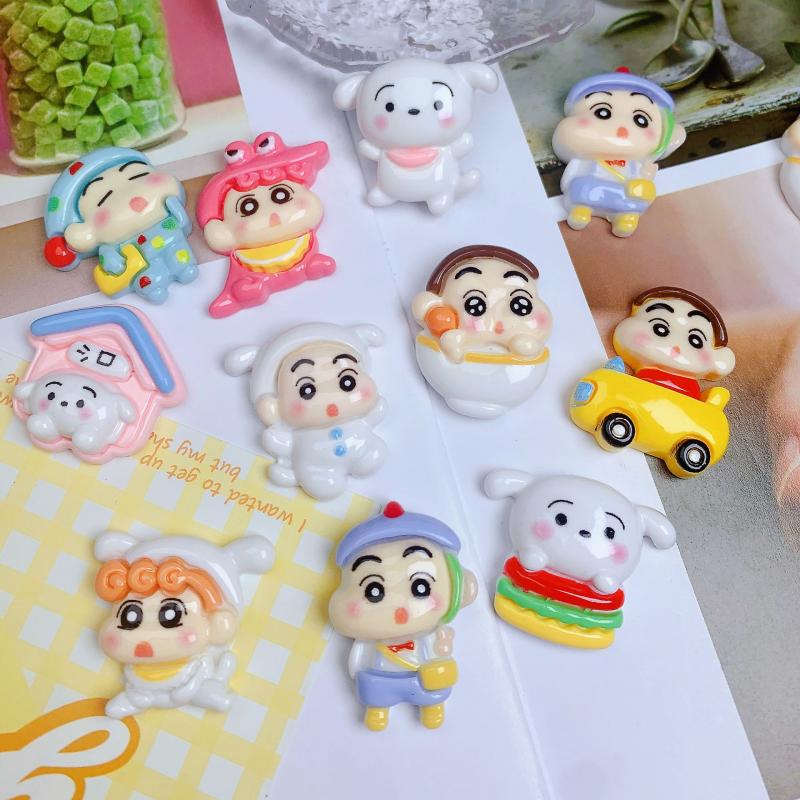 10Pcs/set Crayon Shin-chan Cro - Resin Art Phone Case incelemesi ve fiyatı