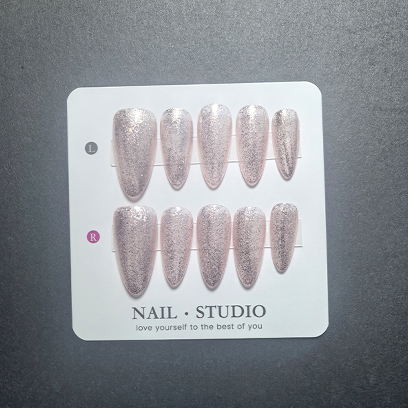 10Pcs Light Blue Press on Nail - Resin Art Glitter incelemesi ve fiyatı