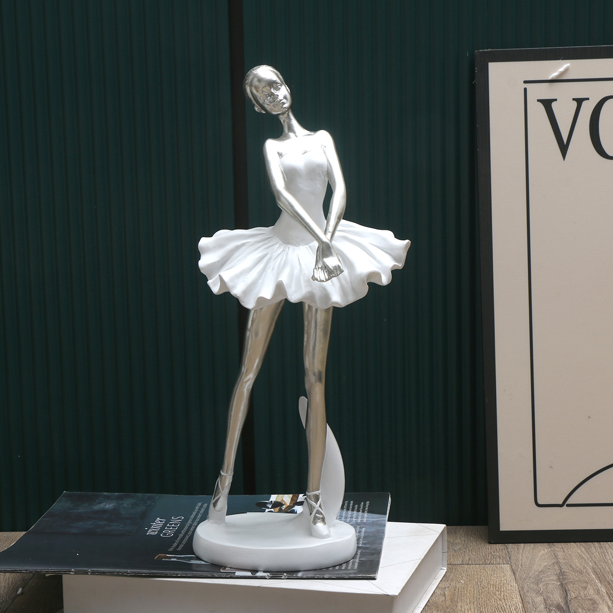 Silver Ballerina Statue - Mode - Resin Art Table Top incelemesi ve fiyatı