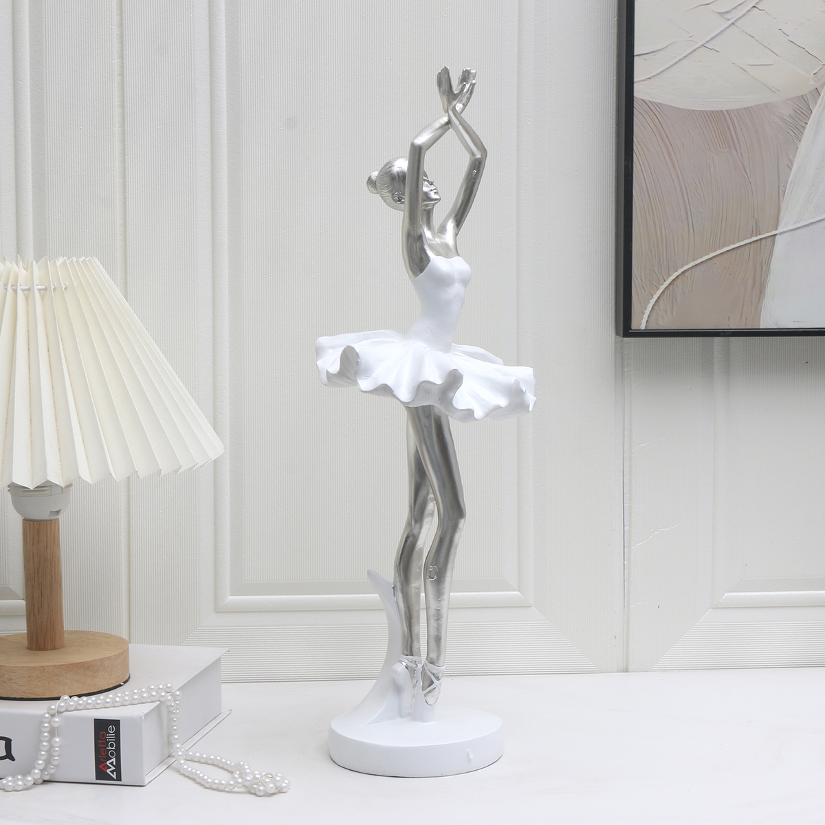 Silver Ballerina Statue - Mode - Resin Art Table Top incelemesi ve fiyatı