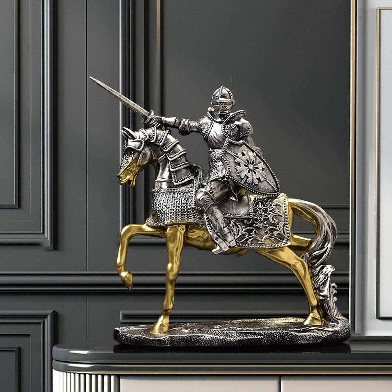 Knight Horse Statue Retro Art  - Resin Art Table Top incelemesi ve fiyatı