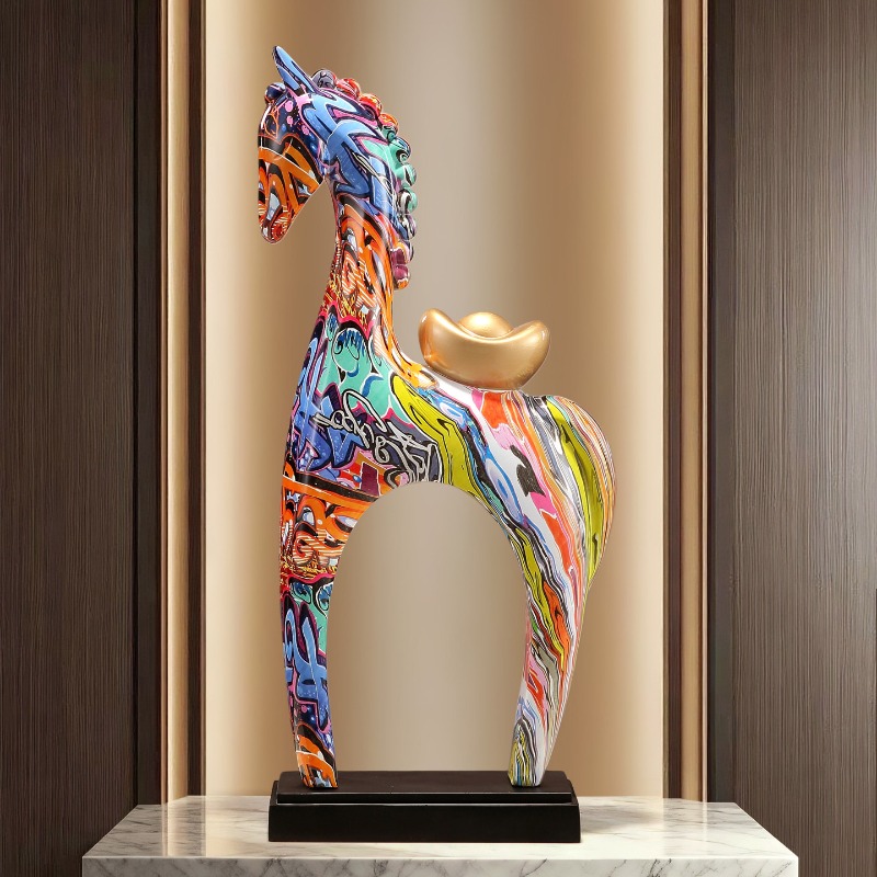 Colorful Horse Sculpture Ornam - Resin Art Gift For Birthday incelemesi ve fiyatı