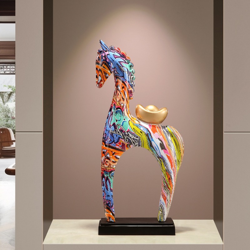 Colorful Horse Sculpture Ornam - Resin Art Gift For Birthday incelemesi ve fiyatı