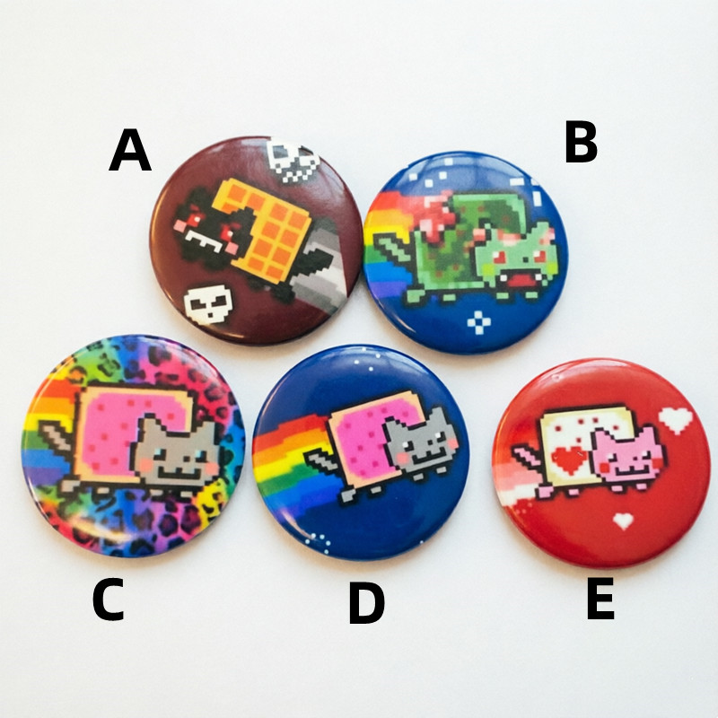 Rainbow N yan Cute Cat Pinback - Resin Art Gift For Birthday incelemesi ve fiyatı
