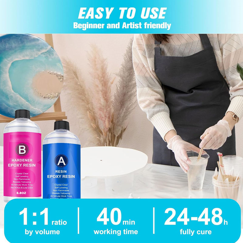 17.6oz/10.4oz Clear Epoxy Resi - Resin Art Table Top incelemesi ve fiyatı