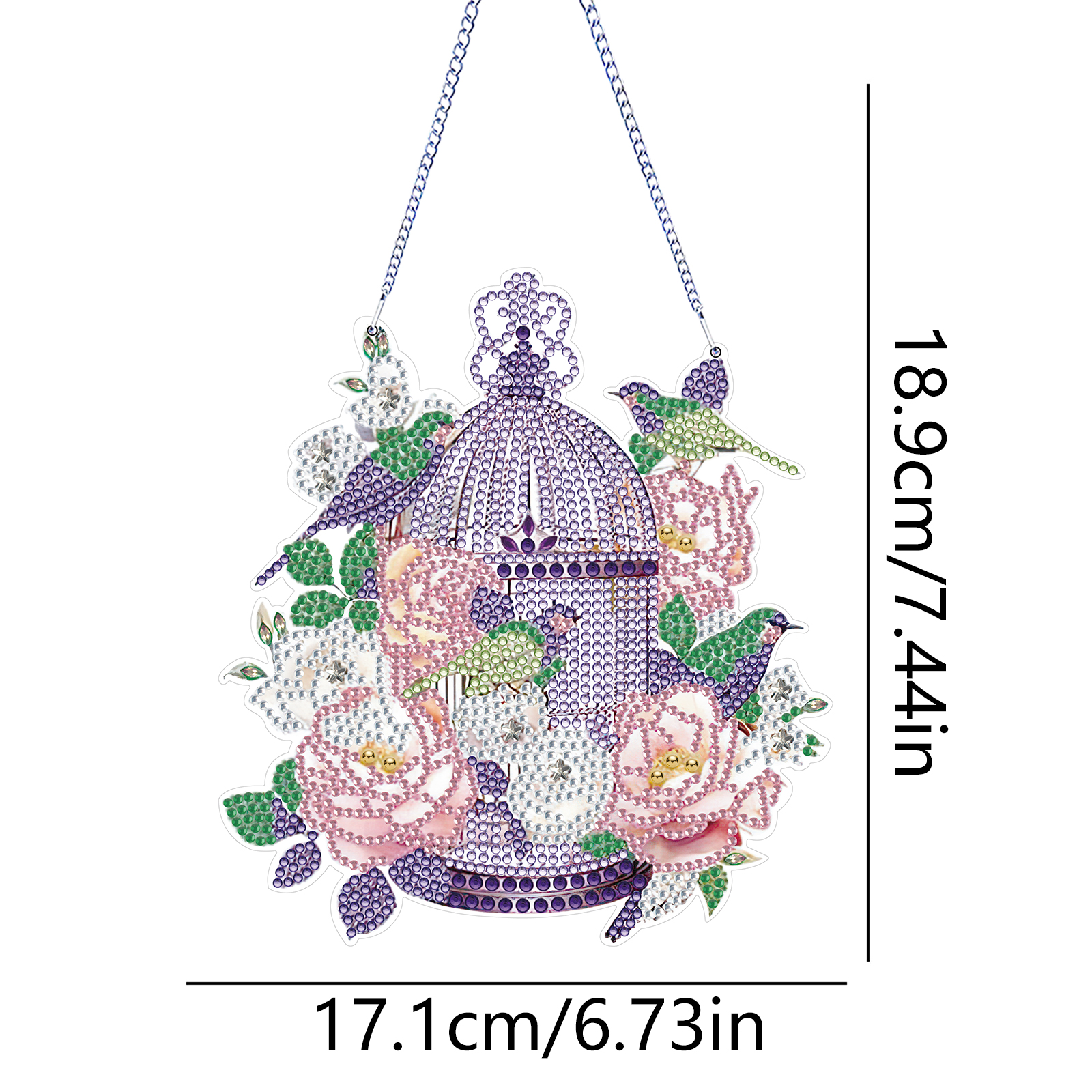 2D Flat Rose Birdcage Acrylic  - Resin Art Gift For Birthday incelemesi ve fiyatı